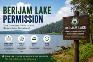Berijam Lake permission online booking counter in Kodaikanal