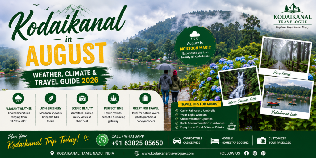 Kodaikanal in August – misty monsoon hills and lush green valleys