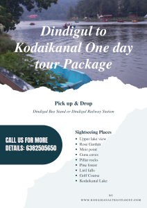 Dindigul to Kodaikanal cab package tour