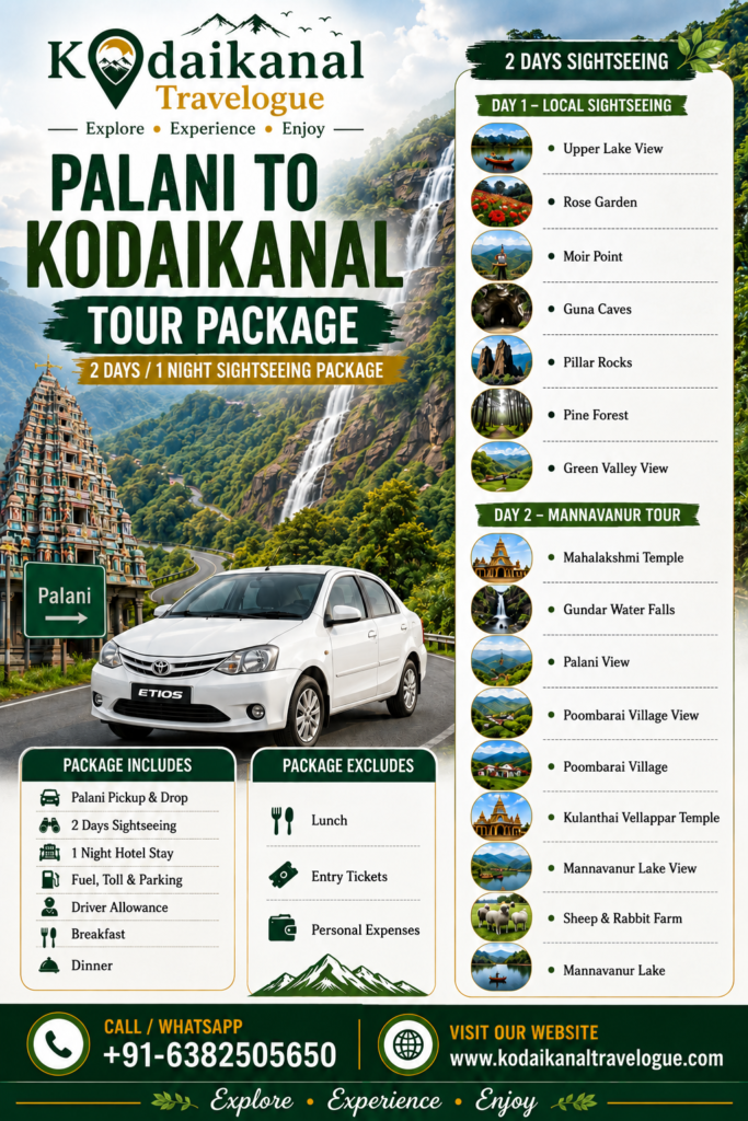 palani to kodaikanal tour packages