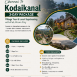 Chennai to Kodaikanal 2-day tour package itinerary and places 2026