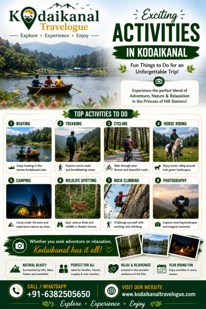 Adventure activities in Kodaikanal — trekking and jungle safari
