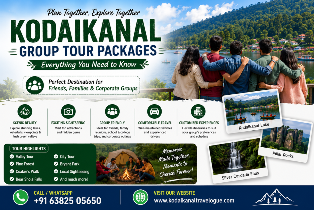 kodaikanal group tour package tempo traveller