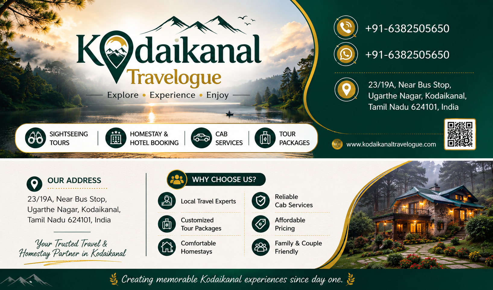 kodaikanal travelogue visiting card