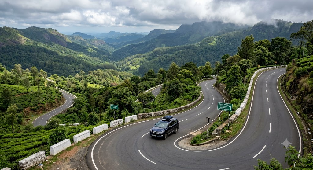 Ghat road route from Madurai to Kodaikanal for self-drive travellers